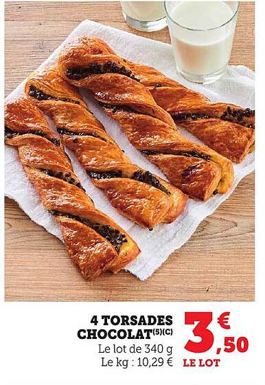 4 TORSADES CHOCOLAT