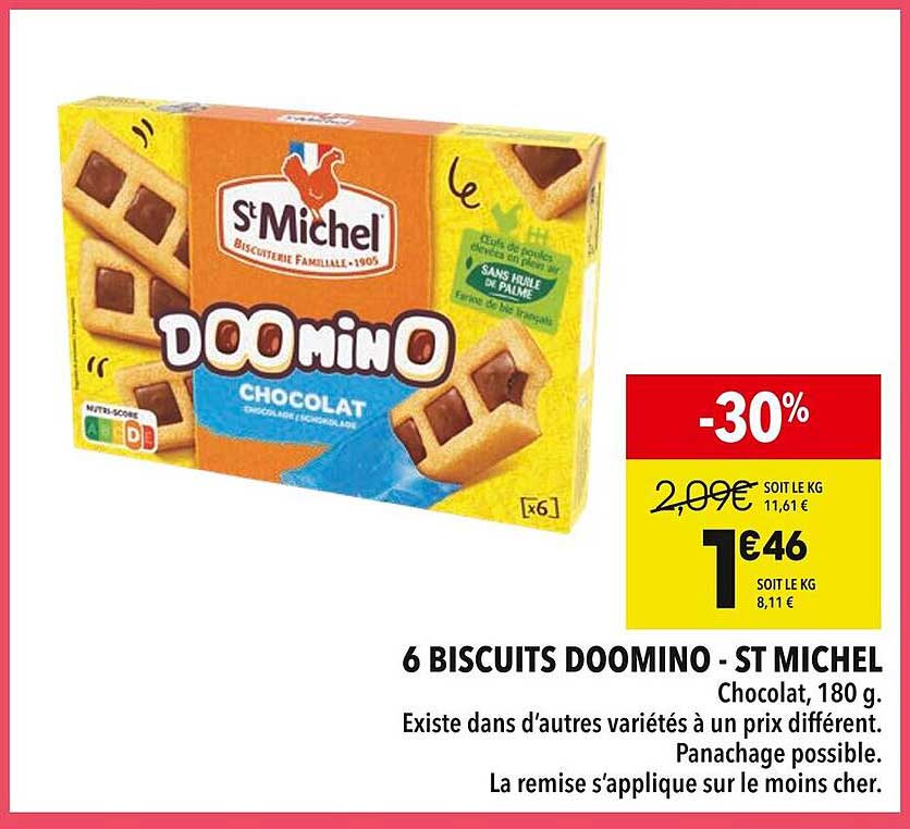 6 BISCUITS DOOMINO - ST MICHEL