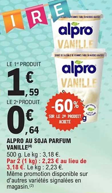 ALPRO AU SOJA PARFUM VANILLE
