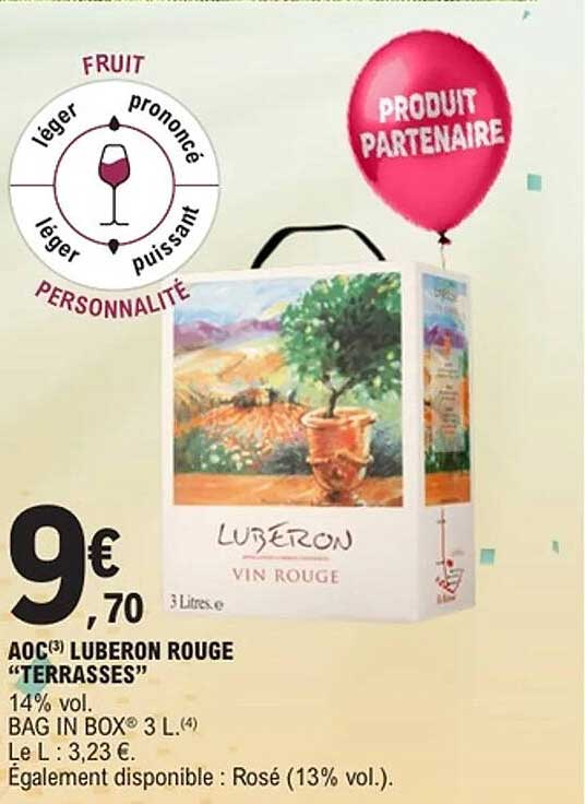 AOC(3) LUBERON ROUGE “TERRASSES”