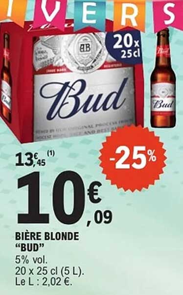 BIÈRE BLONDE "BUD"
