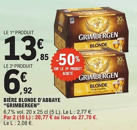 Bière Blonde d'Abbaye "Grimbergen"