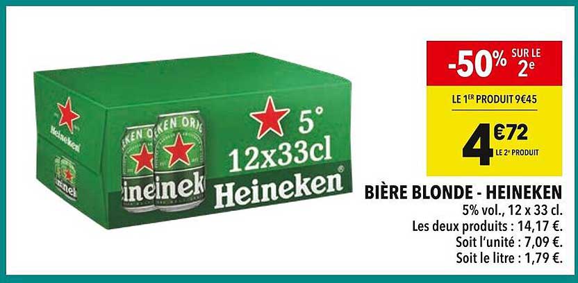 BIÈRE BLONDE - HEINEKEN