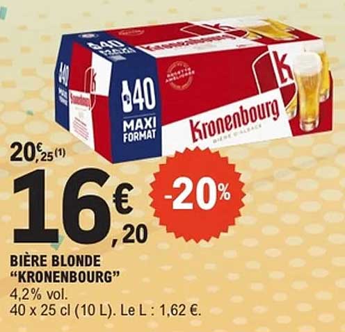 Bière Blonde "Kronenbourg"