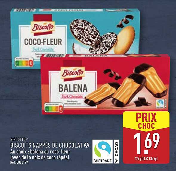 BISCUITS NAPPÉS DE CHOCOLAT