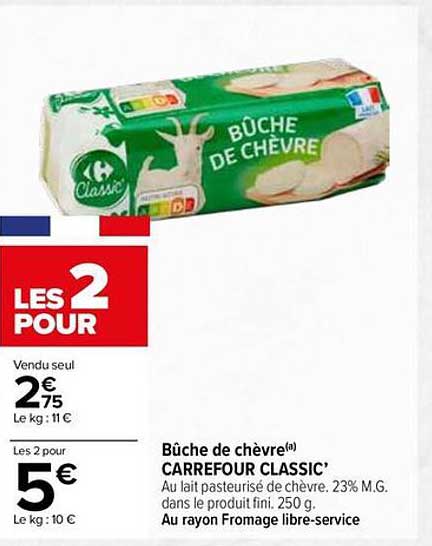 Buche de chèvre Carrefour Classic