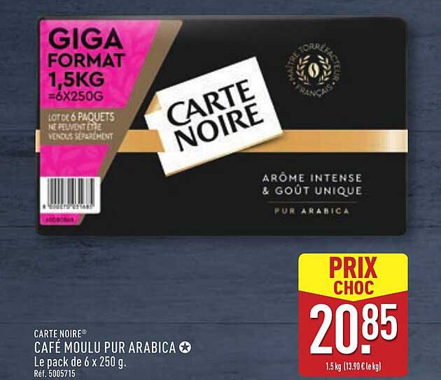 Café Moulu Pur Arabica 1,5kg