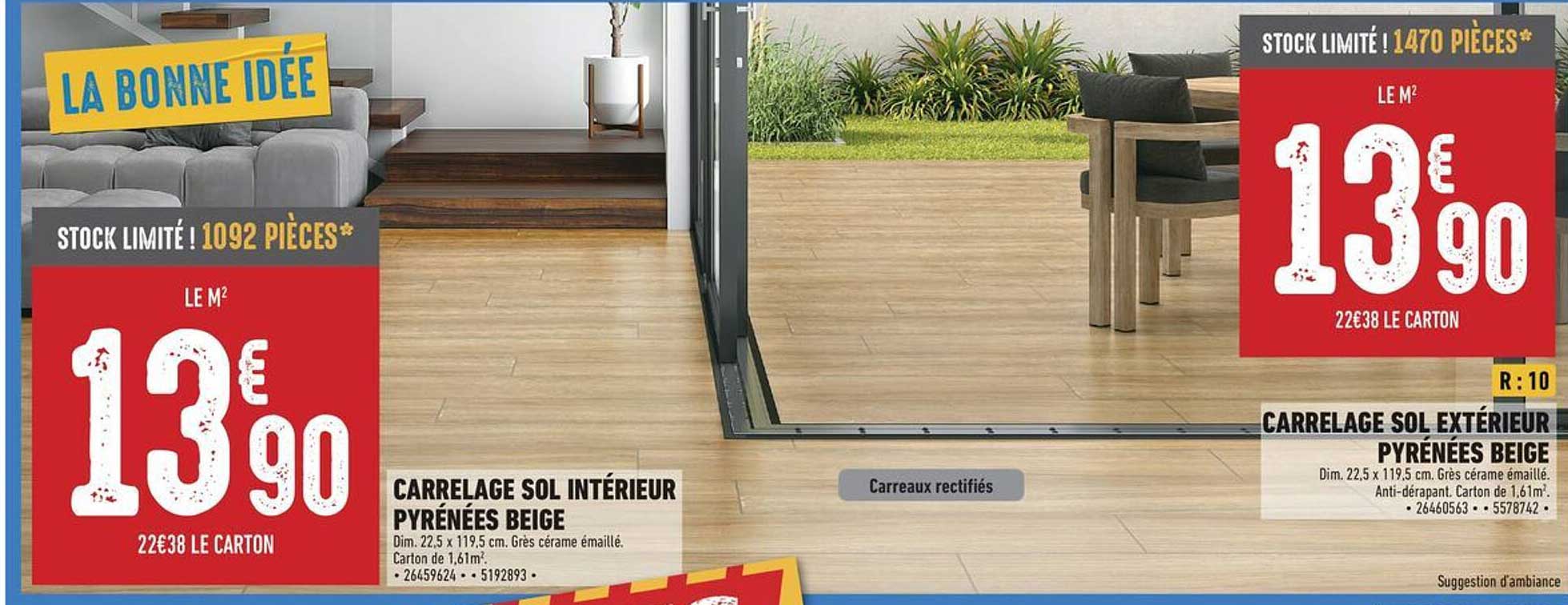 CARRELAGE SOL INTÉRIEUR PYRÉNÉES BEIGE