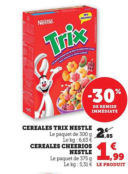 CÉRÉALES TRIX NESTLÉ