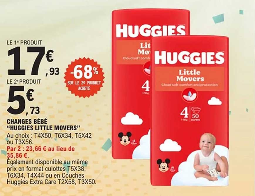 CHANGES BÉBÉ “HUGGIES LITTLE MOVERS”