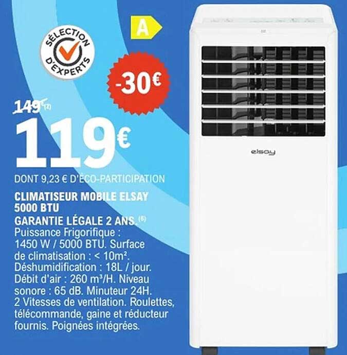 CLIMATISEUR MOBILE ELSAY 5000 BTU
