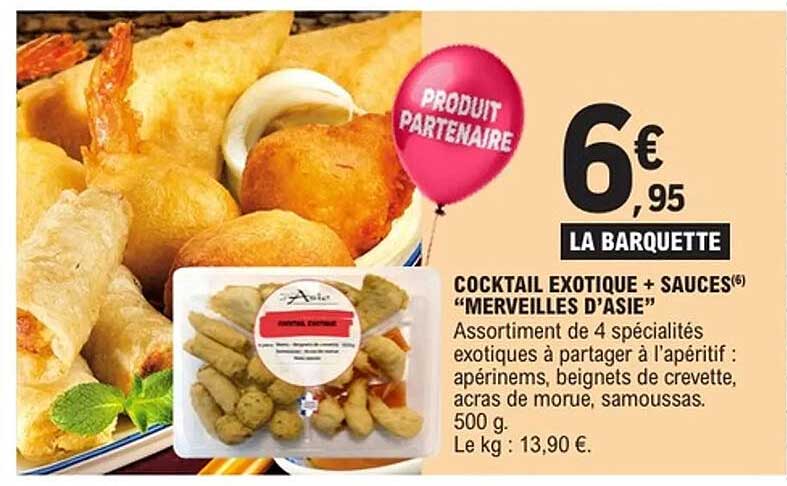 COCKTAIL EXOTIQUE + SAUCES “MERVEILLES D’ASIE”