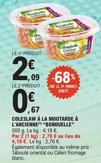 COLESLAW À LA MOUTARDE À L'ANCIENNE "BONDUELLE"