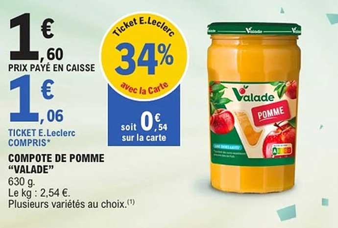 COMPOTE DE POMME "VALADE"