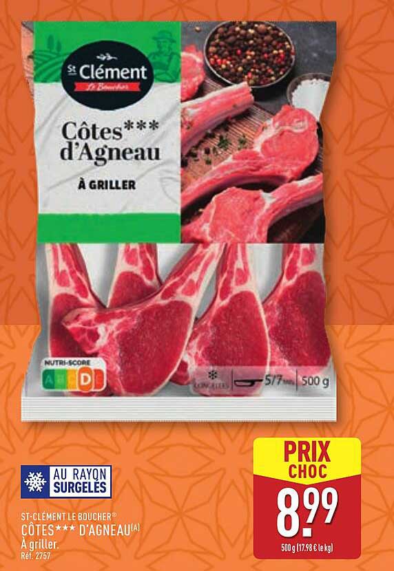 Côtes*** d'Agneau à griller