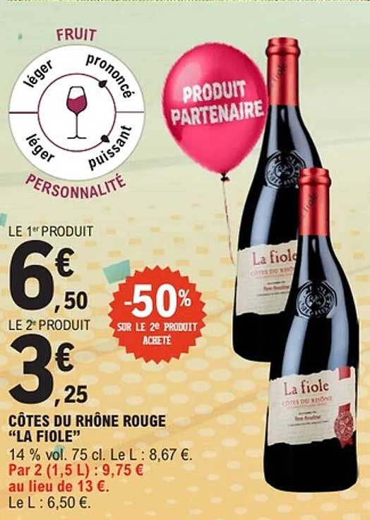 CÔTES DU RHÔNE ROUGE “LA FIOLE”