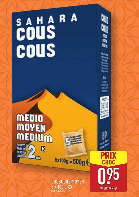 Couscous Moyen 5 x 100 g