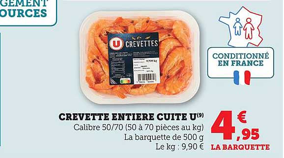 CREVETTE ENTIERES CUITE U(9)