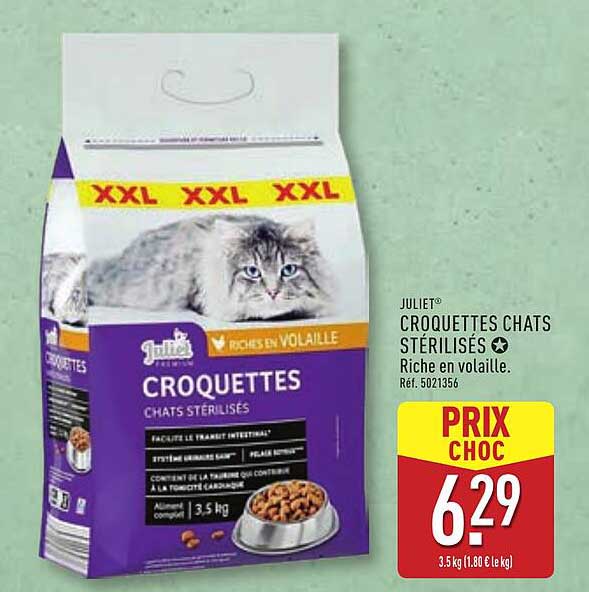 CROQUETTES CHATS STÉRILISÉS RICHES EN VOLAILLE