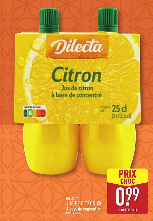 Dilecta Jus de Citron - 25 cl (2x12,5 cl)