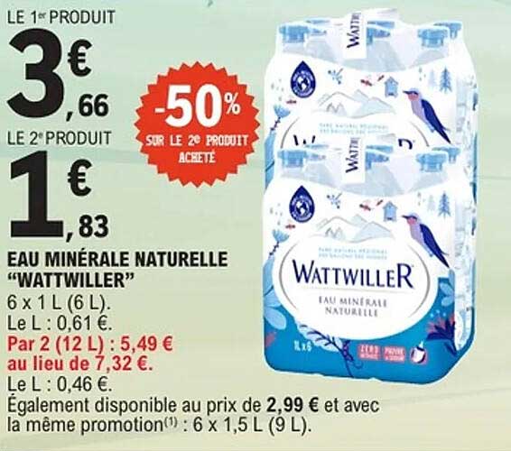 EAU MINÉRALE NATURELLE "WATTWILLER"
