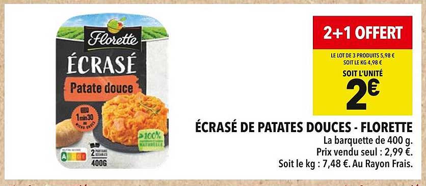 ÉCRASÉ DE PATATES DOUCES - FLORETTE