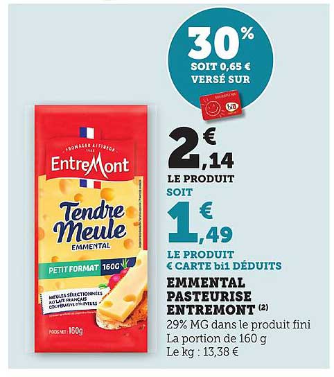 EMMENTAL PASTEURISE ENTREMONT