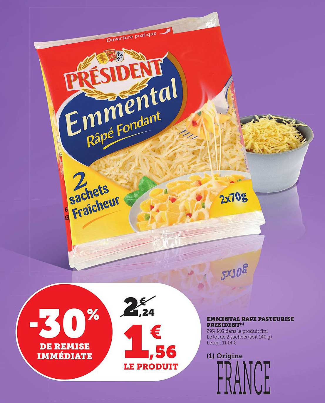 EMMENTAL RAPE PASTEURISE PRESIDENT®