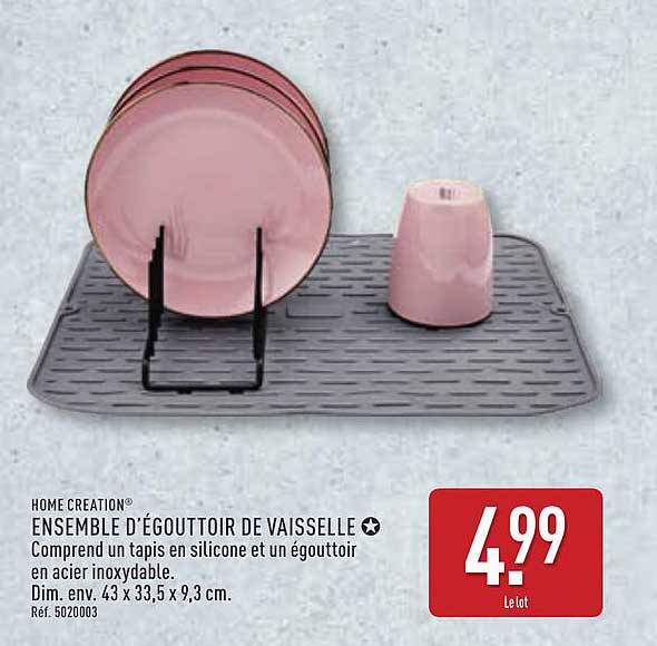 ENSEMBLE D'ÉGOUTTOIR DE VAISSELLE
