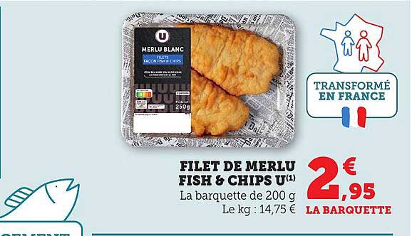 FILET DE MERLU FISH & CHIPS U