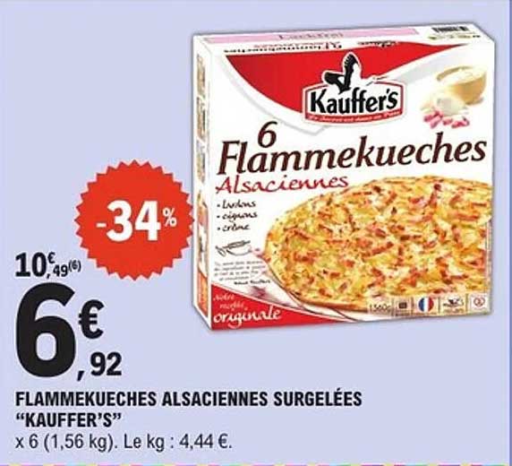 FLAMMEKUECHES ALSACIENNES SURGELÉES "KAUFFER'S"