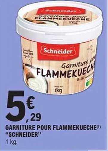 GARNITURE POUR FLAMMEKUECHE SCHNEIDER
