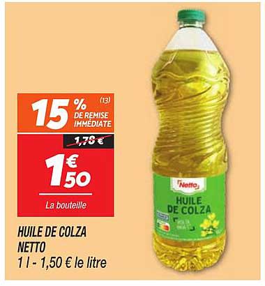 HUILE DE COLZA NETTO