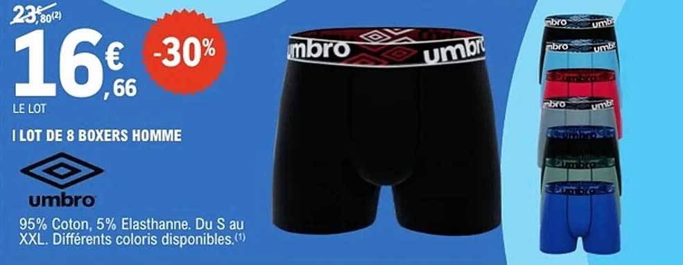 I LOT DE 8 BOXERS HOMME