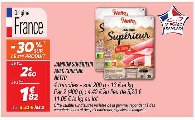 JAMBON SUPÉRIEUR AVEC COUENNE