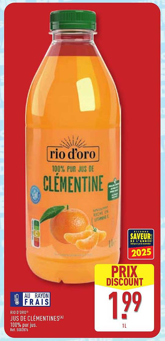 JUS DE CLÉMENTINES RIO D'ORO 100% PUR JUS