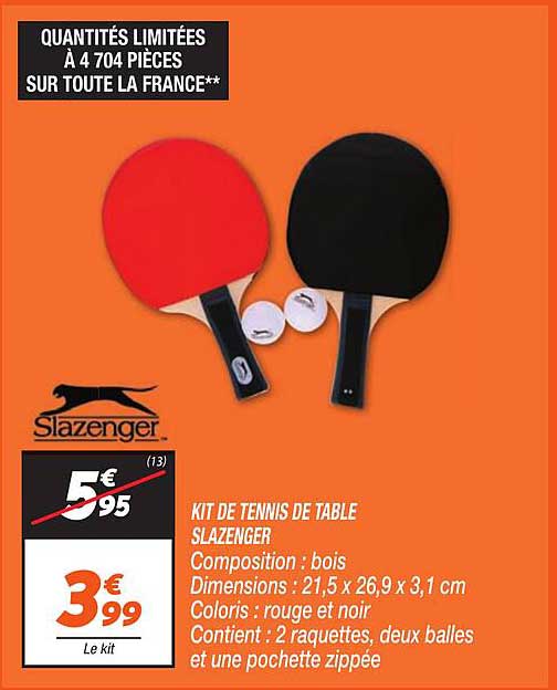 KIT DE TENNIS DE TABLE SLAZENGER