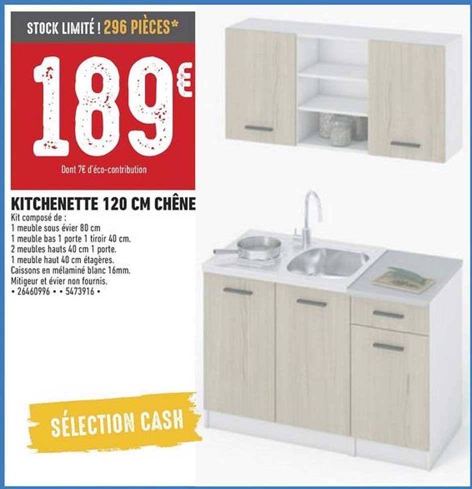 KITCHENETTE 120 CM CHÊNE