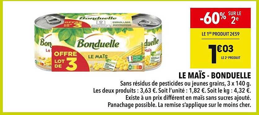 LE MAÏS - BONDUELLE