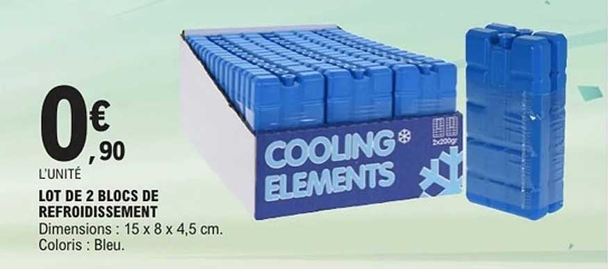 LOT DE 2 BLOCS DE REFROIDISSEMENT