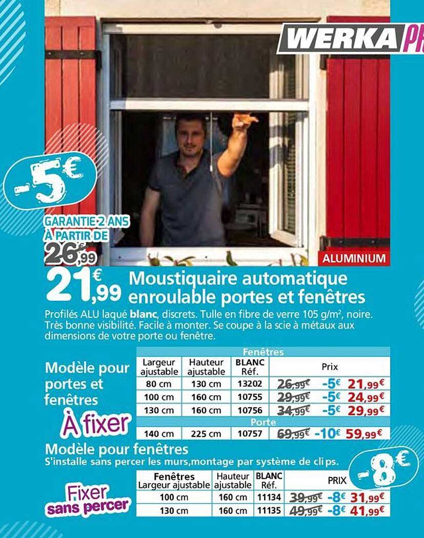 Moustiquaire automatique enroulable portes et fenêtres