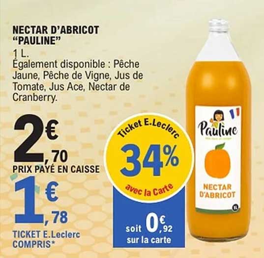 NECTAR D'ABRICOT "PAULINE"