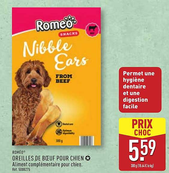 OREILLES DE BŒUF POUR CHIEN