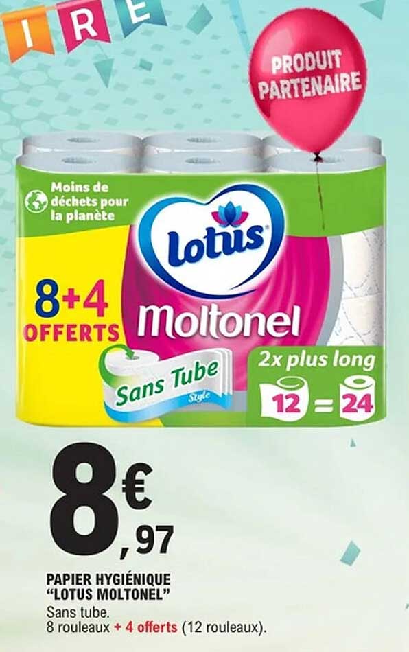 Papier hygiénique “Lotus Moltonel”