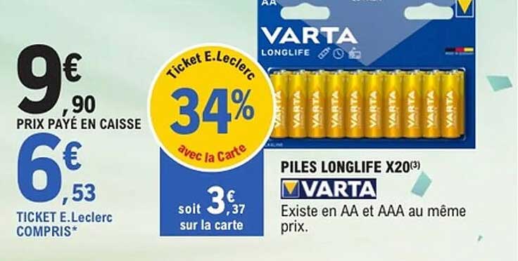 PILES LONGLIFE X20