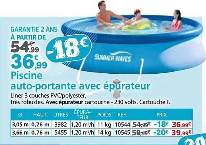 Piscine auto-portante avec épurateur
