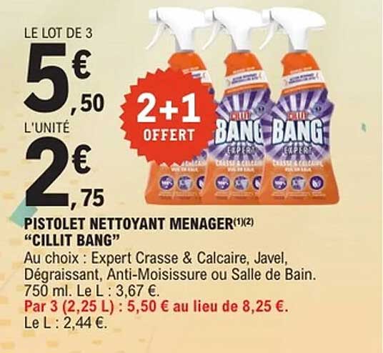 PISTOLET NETTOYANT MENAGER "CILLIT BANG"