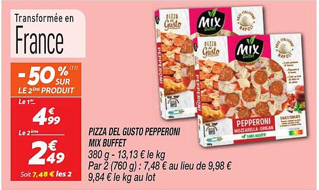PIZZA DEL GUSTO PEPPERONI MIX BUFFET