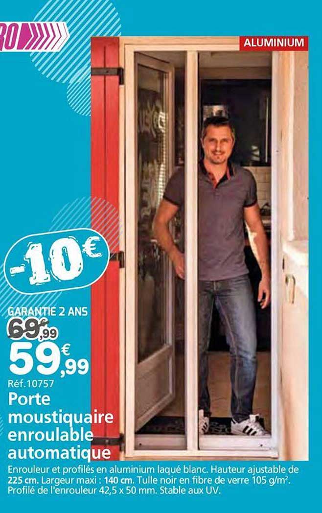 Porte moustiquaire enroulable automatique