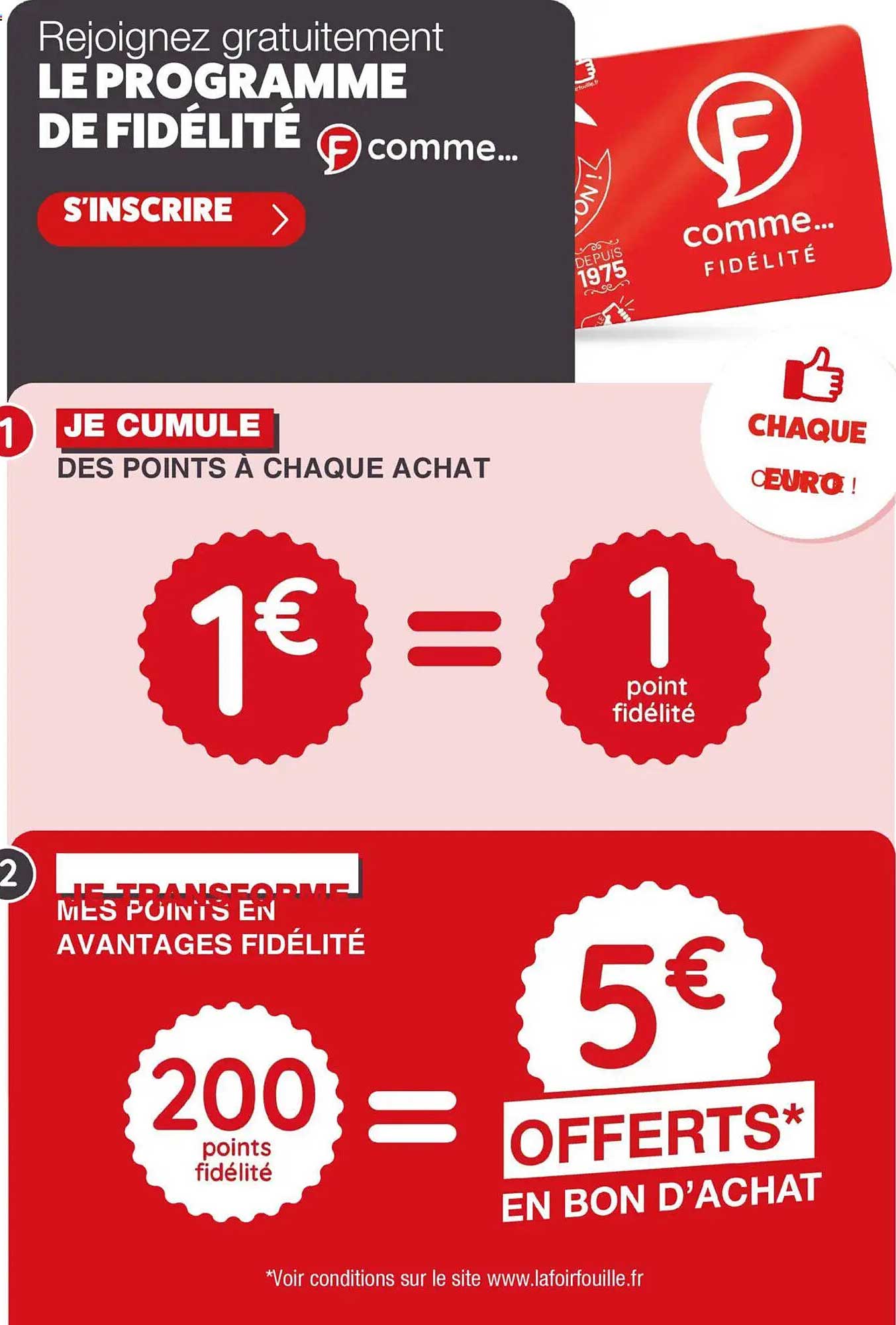 Rejoignez gratuitement le programme de fidélité